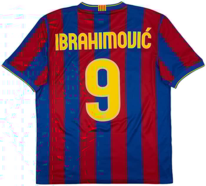 2009-10 Barcelona Home Shirt Ibrahimovic #9 - 8/10 - (M)