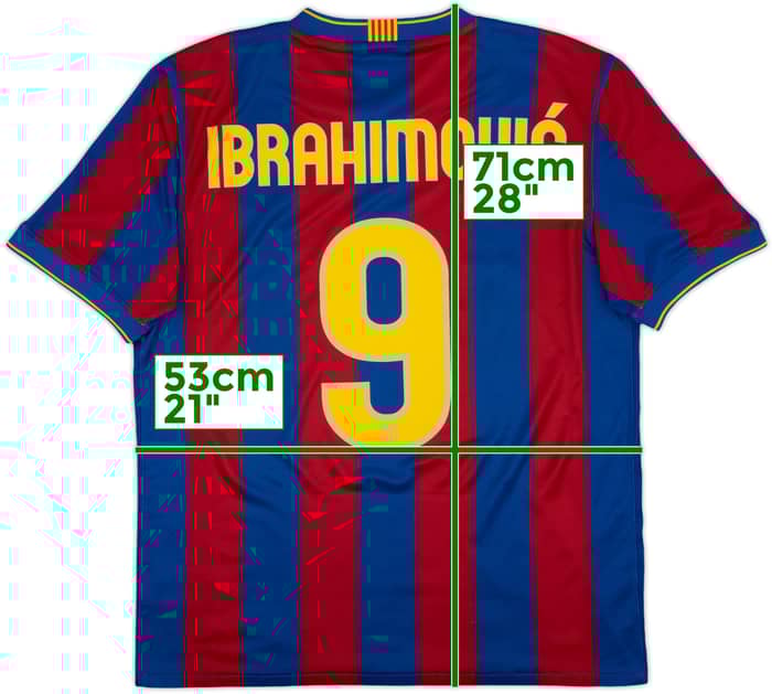 2009-10 Barcelona Home Shirt Ibrahimovic #9 - 8/10 - (M)