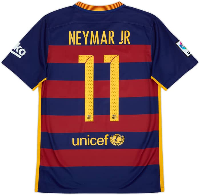 2015-16 Barcelona Home Shirt Neymar Jr #11 - 8/10 - (S)