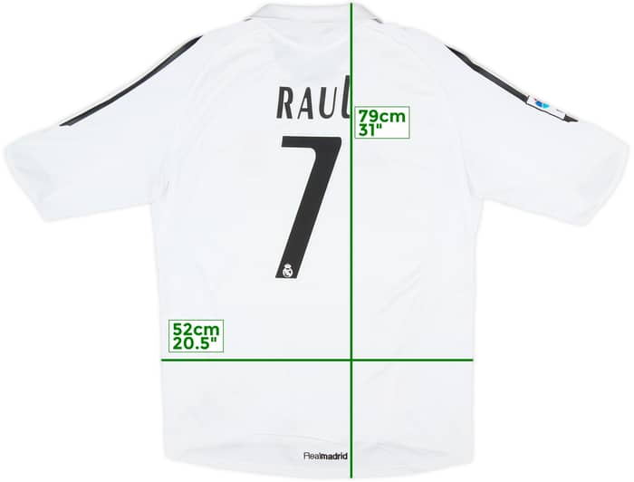 2005-06 Real Madrid Home Shirt Raul #7 - 8/10 - (L)