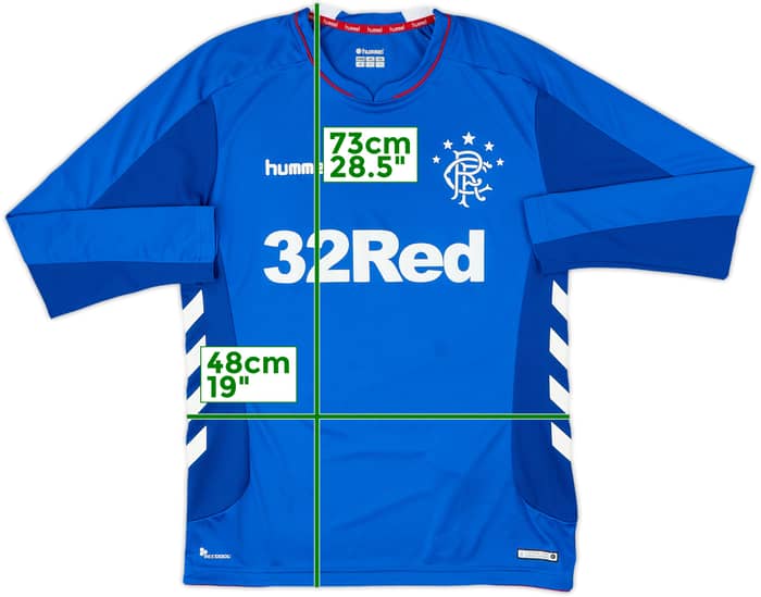 2018-19 Rangers Home L/S Shirt - 10/10 - (M)