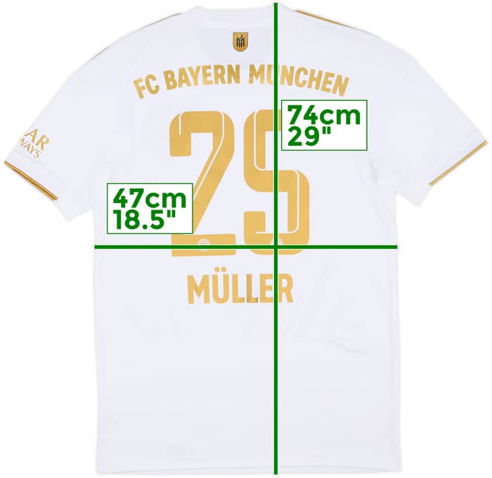 2022-23 Bayern Munich Away Shirt Muller #25 - 10/10 - (S)