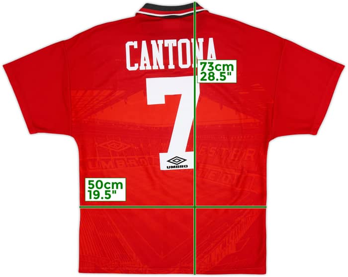 1994-96 Manchester United Home Shirt Cantona #7 - 8/10 - (M)