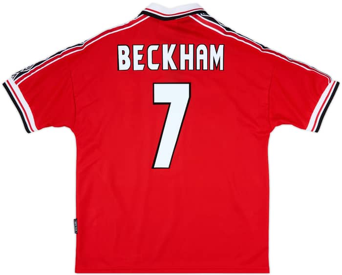 1998-00 Manchester United Home Shirt Beckham #7 - 10/10 - (L)