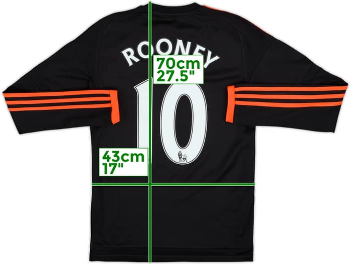 2015-16 Manchester United Third L/S Shirt Rooney #10 - 9/10 - (XS)