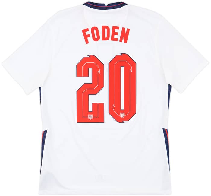 2020-22 England Home Shirt Foden #20 - 8/10 - (M)