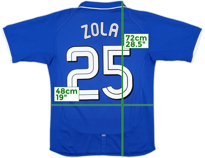 2001-03 Chelsea Home Shirt Zola #25 - 7/10 - (S)