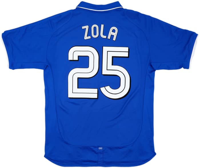 2001-03 Chelsea Home Shirt Zola #25 - 8/10 - (L)