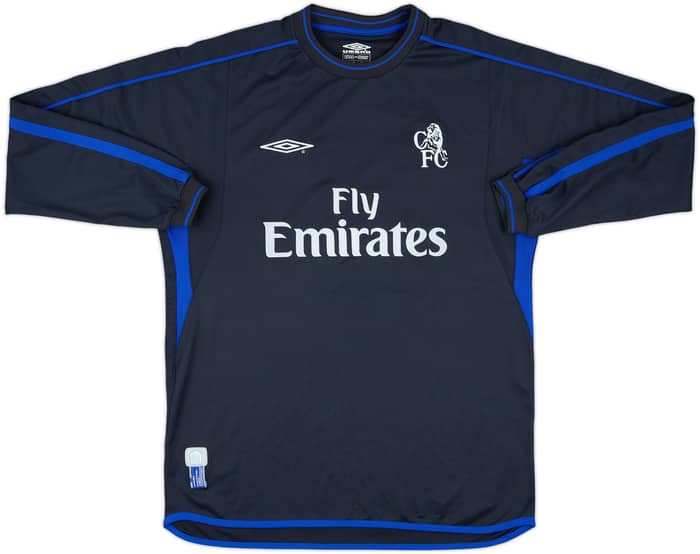 2002-04 Chelsea Away L/S Shirt Zola #25 - 8/10 - (L)