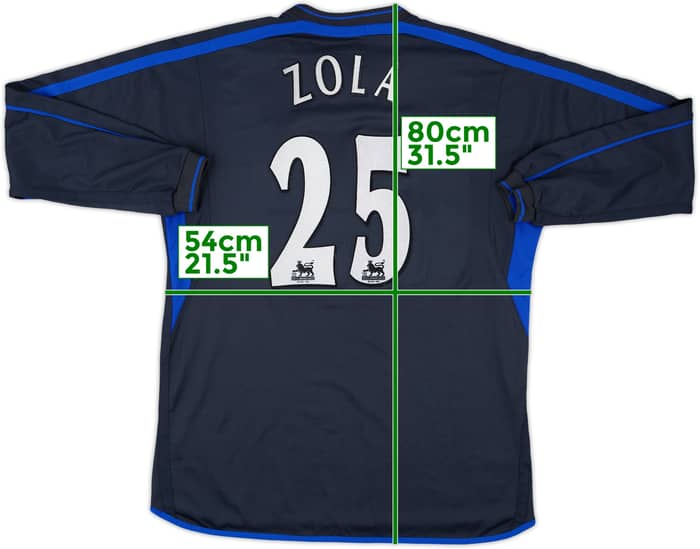 2002-04 Chelsea Away L/S Shirt Zola #25 - 8/10 - (L)