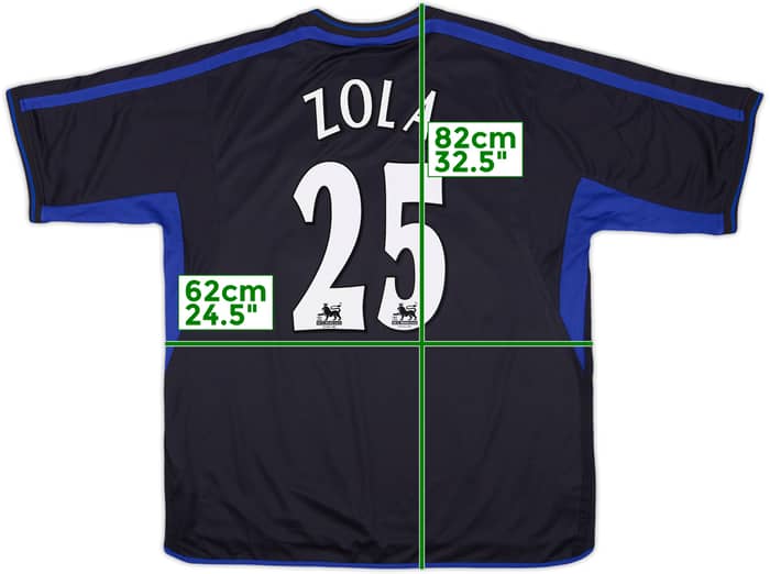 2002-04 Chelsea Away Shirt Zola #25 - 10/10 - (XXL)