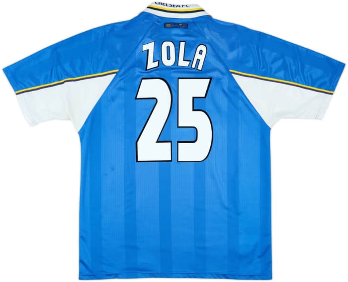 1997-99 Chelsea Home Shirt Zola #25 - 6/10 - (XL)