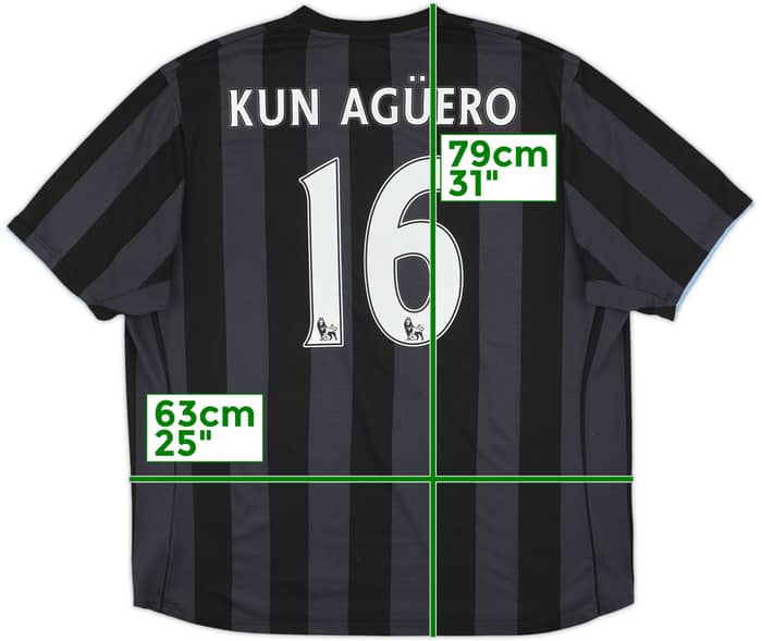 2012-13 Manchester City Third Shirt Kun Aguero #16 - 6/10 - (XXL)