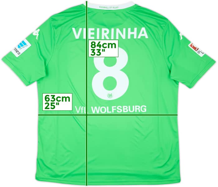 2014-15 Wolfsburg Home Shirt Vieirinha #8 - 8/10 - (3XL)