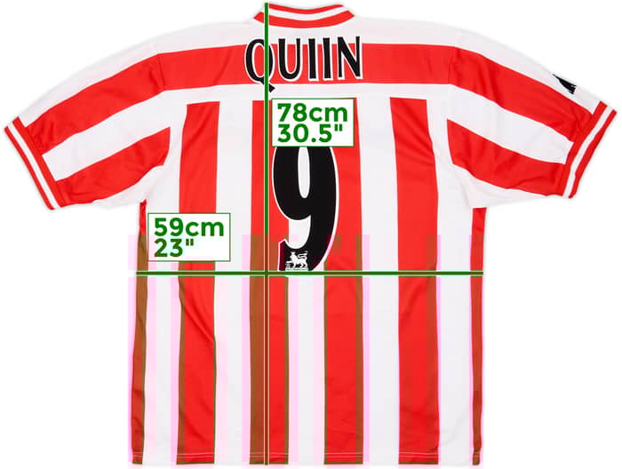 1999-00 Sunderland Home Shirt Quinn #9 - 7/10 - (L)
