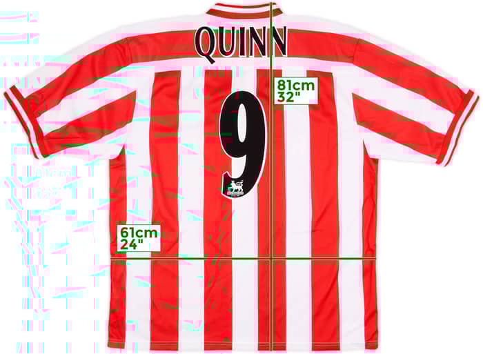 1999-00 Sunderland Home Shirt Quinn #9 - 10/10 - (XL)