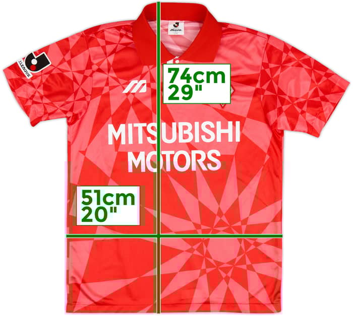 1993-94 Urawa Rojos Diamantes Camiseta Local - 9/10 - (M/L)