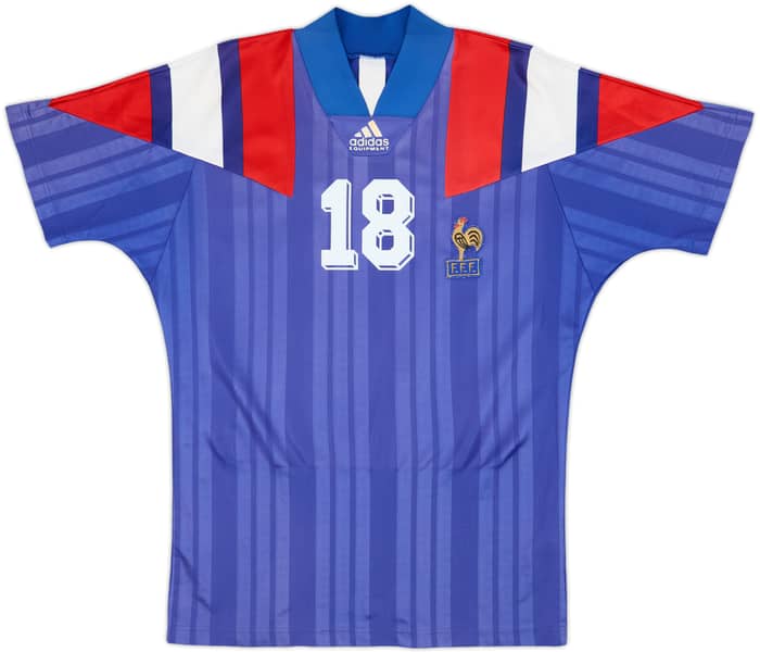 1992-94 France Home Shirt Cantona #18 - 8/10 - (M)