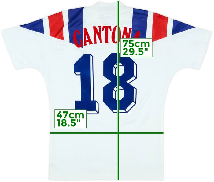 1992-94 France Away Shirt Cantona #18 - 6/10 - (S)