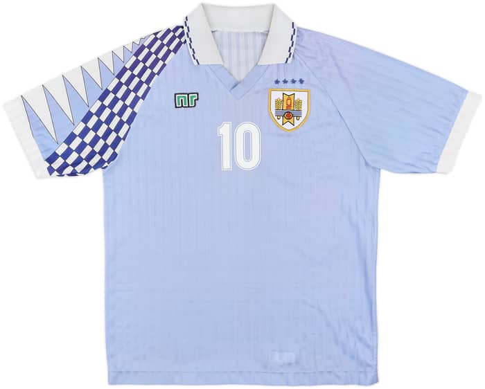 1992-95 Uruguay Home Shirt #10 - 8/10 - (L/XL)