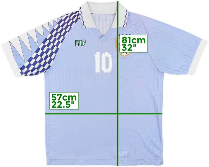 1992-95 Uruguay Home Shirt #10 - 8/10 - (L/XL)