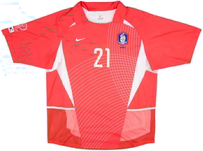 2002-03 South Korea Player Issue Home Shirt J S Park #21 - 8/10 - (XL)
