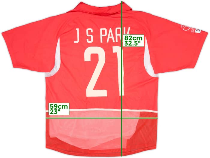 2002-03 South Korea Player Issue Home Shirt J S Park #21 - 8/10 - (XL)