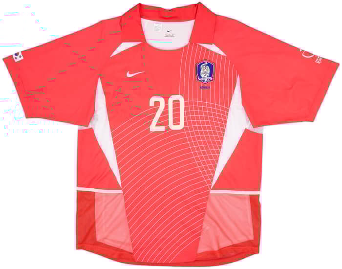 2002-03 South Korea Player Issue Home Shirt M B Hong #20 - 9/10 - (L)
