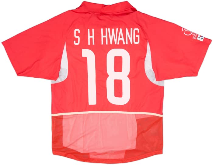 2002-03 South Korea Player Issue Home Shirt S H Hwang #18 - 9/10 - (M)