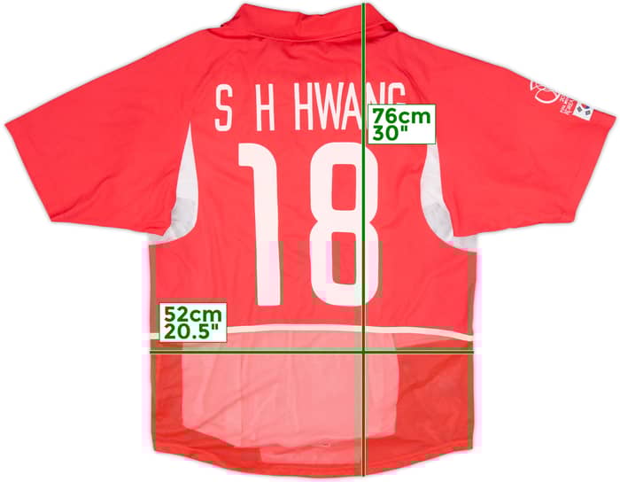 2002-03 South Korea Player Issue Home Shirt S H Hwang #18 - 9/10 - (M)