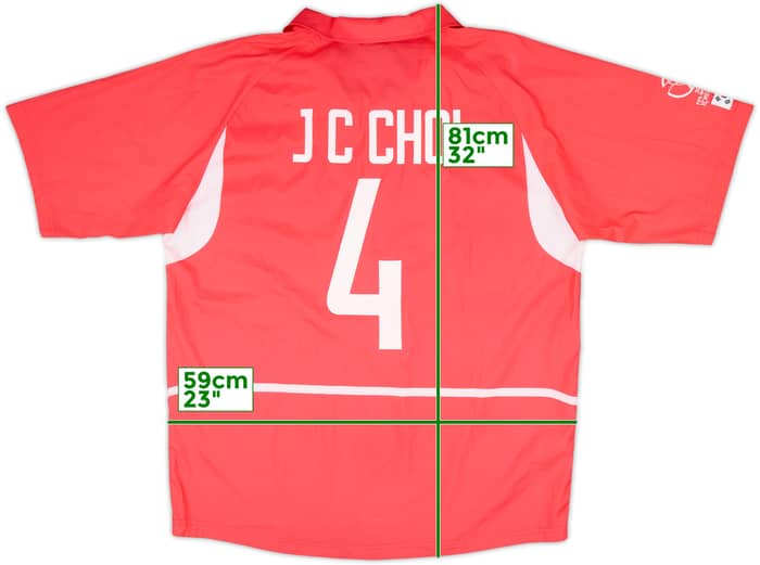 2002-03 South Korea Home Shirt J C Choi #4 - 8/10 - (XXL)
