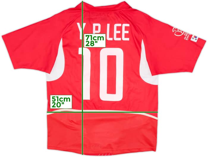 2002-03 South Korea Home Shirt Y P Lee #10 - 8/10 - (M)