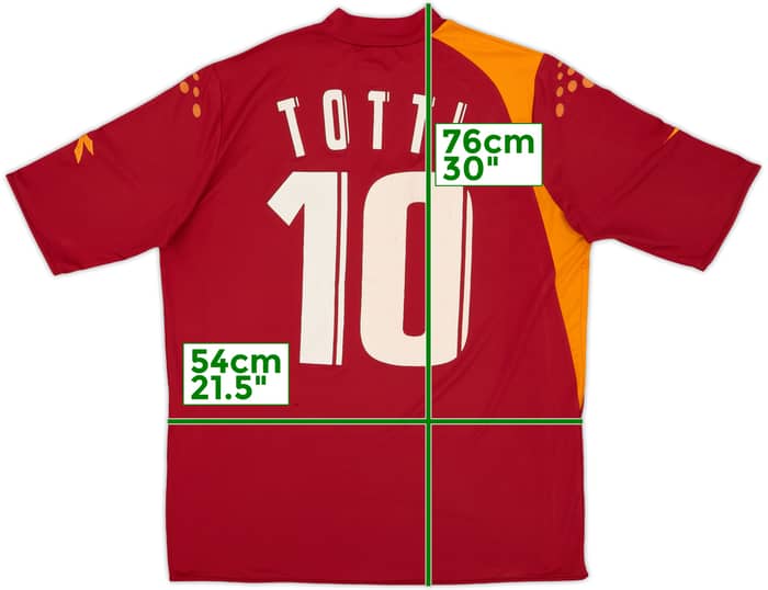 2005-06 Roma Home Shirt Totti #10 - 6/10 - (XL)
