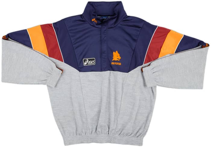 1995-96 Roma Asics 1/2 Zip Track Jacket - 8/10 - (L)