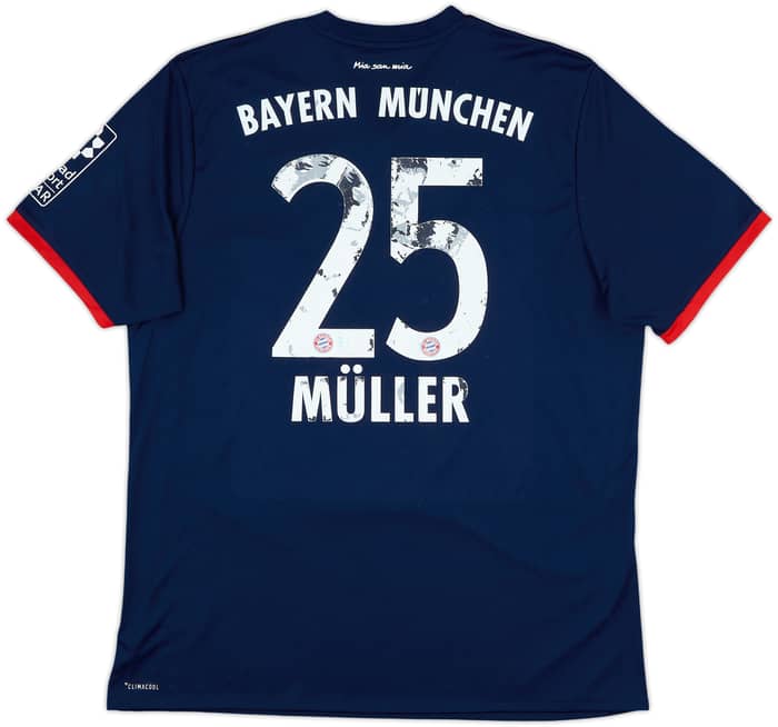 2017-18 Bayern Munich Away Shirt Muller #25 - 5/10 - (XL)