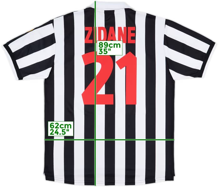 1998-99 Juventus Home Shirt Zidane #21 - 6/10 - (XXL)