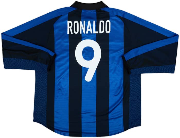 2001-02 Inter Milan Home Shirt Ronaldo #9 - 10/10 - (XL)