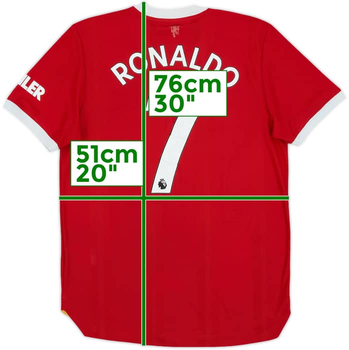 2021-22 Manchester United Authentic Home Shirt Ronaldo #7 - 4/10 - (M)