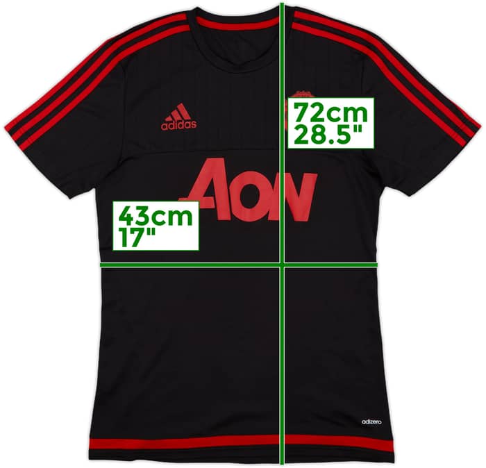 2015-16 Manchester United adizero Training Shirt - 9/10 - (S)