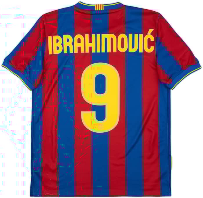 2009-10 Barcelona Home Shirt Ibrahimovic #9 - 10/10 - (S)