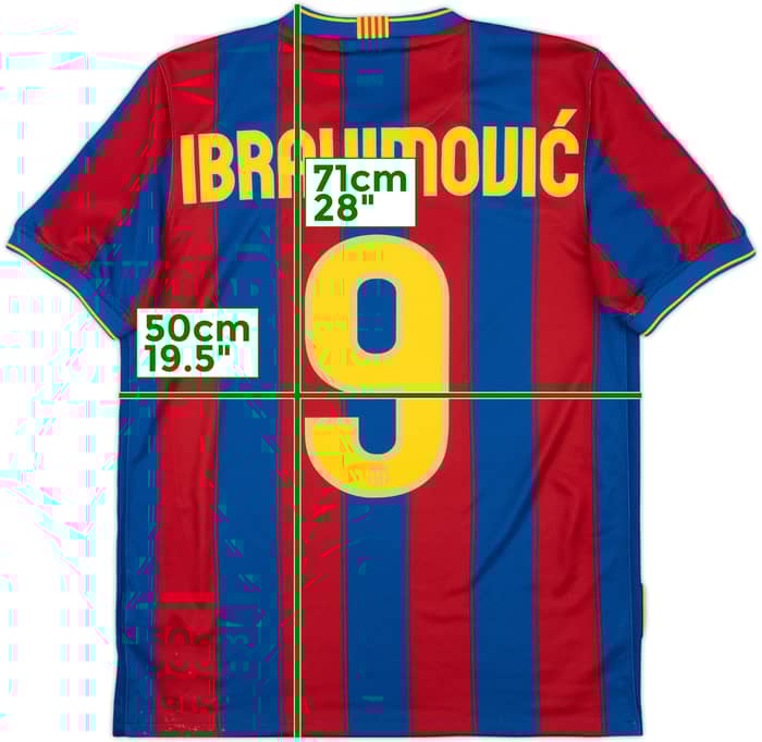 2009-10 Barcelona Home Shirt Ibrahimovic #9 - 10/10 - (S)