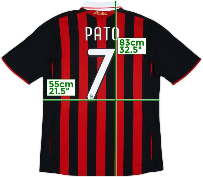 2009-10 AC Milan Home Shirt Pato #7 - 9/10 - (L)
