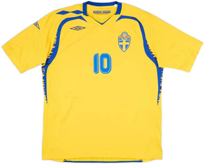 2005-06 Sweden Home Shirt Ibrahimovic #10 - 9/10 - (XL)