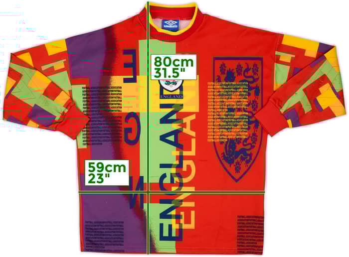 1995-96 England GK Shirt #1 - 8/10 - (L)