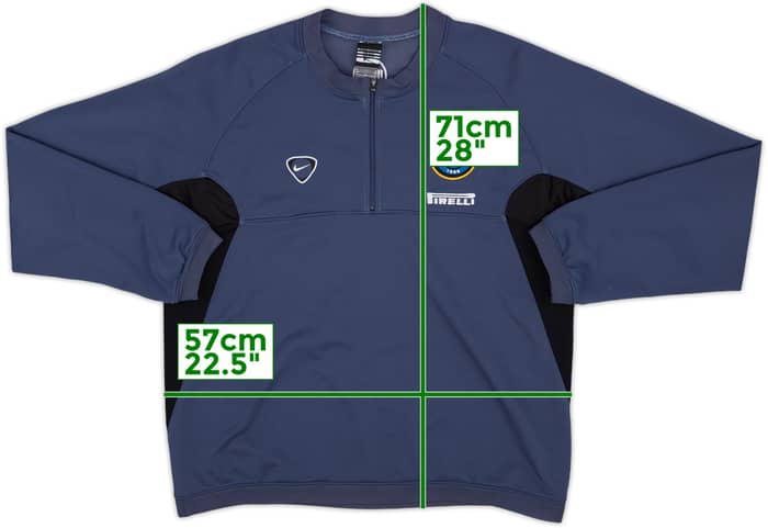 2000-01 Inter Milan Nike 1/4 Zip Sweat Top - 8/10 - (M)