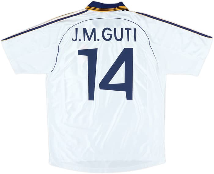 1998-00 Real Madrid Home Shirt J.M.Guti #14 - 9/10 - (L)