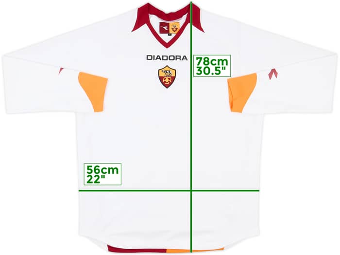 2006-07 Roma Away L/S Shirt - 5/10 - (L)