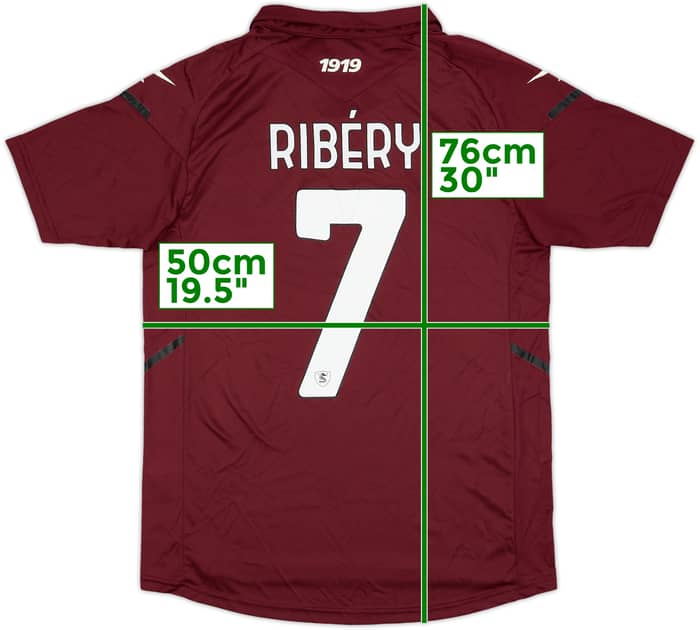 2021-22 Salernitana Home Shirt Ribery #7 - 9/10 - (S/M)