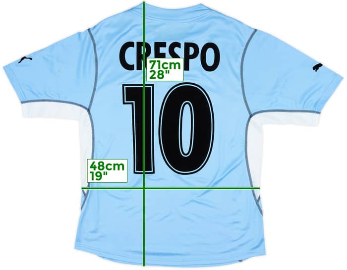 2001-02 Lazio Home Shirt Crespo #10 - 7/10 - (M)