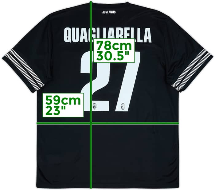 2012-13 Juventus Away Shirt Quagliarella #27 - 9/10 - (XL)